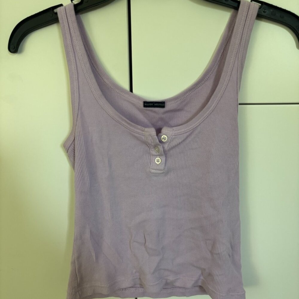 Brandy Melville Dalis Cropped Tank Purple Size Small
